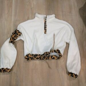 Sexy warm short‎ cropped  sweatshirt